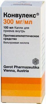 Конвулекс капли для внпр 300мг/мл 100мл фл