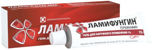 Ламифунгин гель для наружнприм-я 1% 15г Ламифунгин гель для наружнприм-я 1% 15г