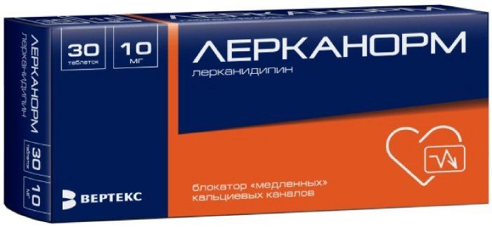 Лерканорм таб п/об пленочной 10мг 30 шт