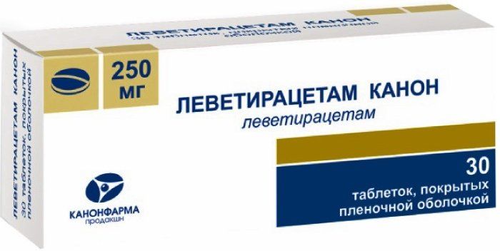 Леветирацетам канон таб п/об пленочной 250мг 30 шт