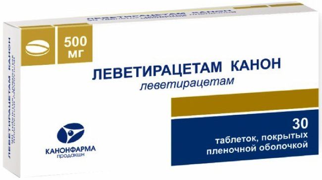 Леветирацетам канон таб п/об пленочной 500мг 30 шт
