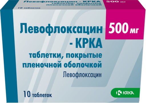 Левофлоксацин-крка таб 500 мг10 шт