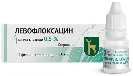 Левофлоксацин капли гл 05% 5мл фл-кап