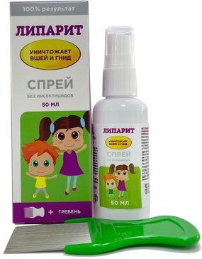 Липарит средство-спрей педикулицидное 50мл+гребень