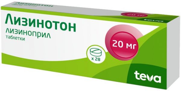 Лизинотон таб 20мг 28 шт Лизинотон таб 20мг 28 шт