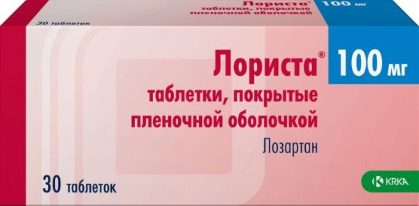 Лориста таб п/об пленочной 100мг 30 шт Лориста таб п/об пленочной 100мг 30 шт