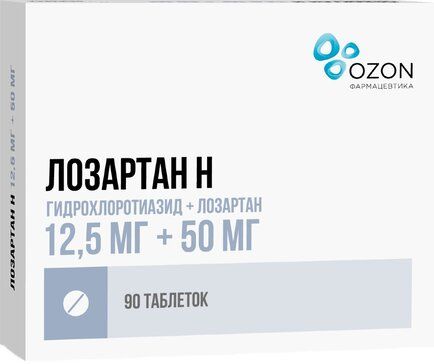 Лозартан-н таб 125 мг+50 мг 90 шт