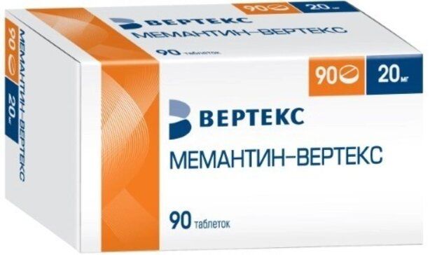 Мемантин-вертекс таб 20 мг 90 шт