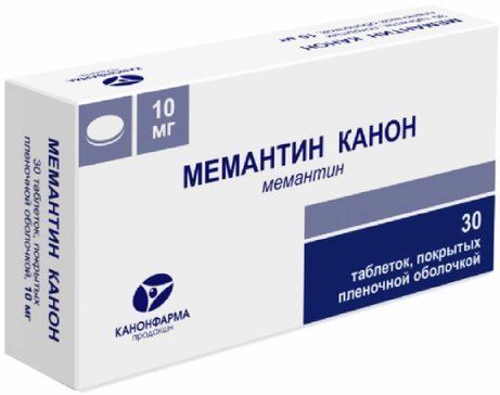 Мемантин канон таб п/об пленочной 10мг 30 шт