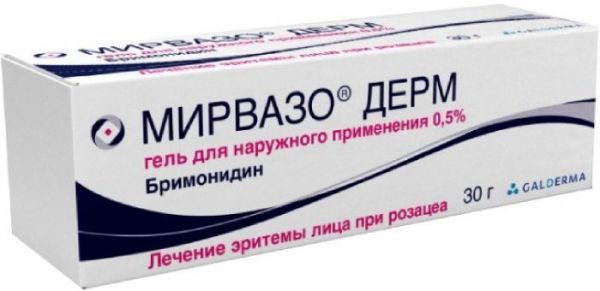 Мирвазо дерм гель для наружнприм-я 05% 30г Мирвазо дерм гель для наружнприм-я 05% 30г