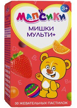 Мишки Мульти плюс пастилки для детей 3+ 30 шт Мапсики