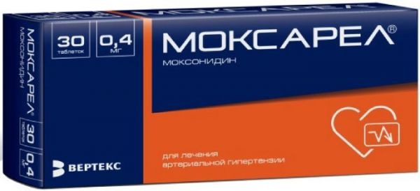 Моксарел таб п/об пленочной 04мг 30 шт