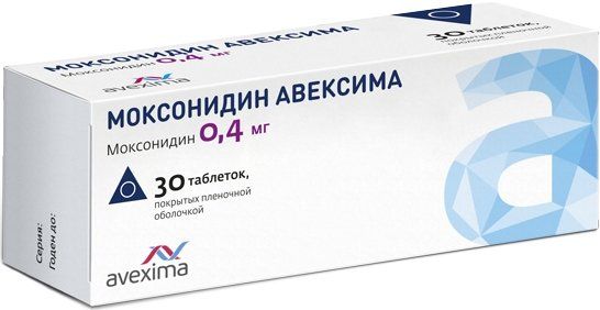 Моксонидин Авексима таб п/п/об 04мг 30 шт
