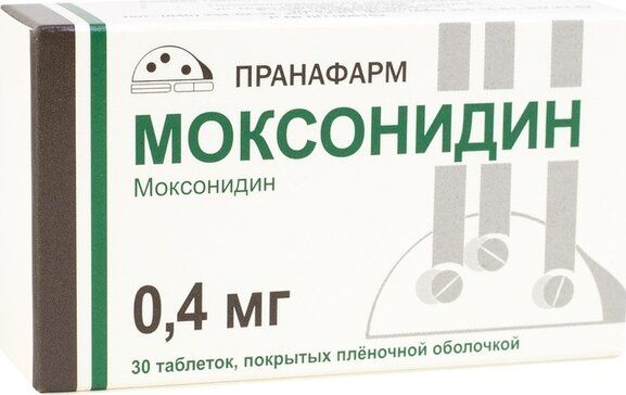 Моксонидин таб п/об пленочной 04мг 30 шт прана