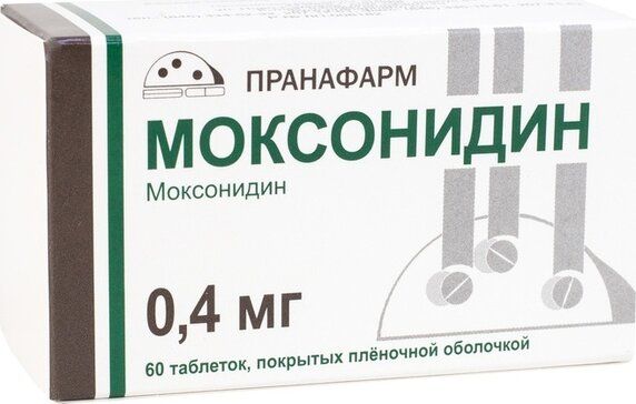 Моксонидин таб п/об пленочной 04мг 60 шт прана