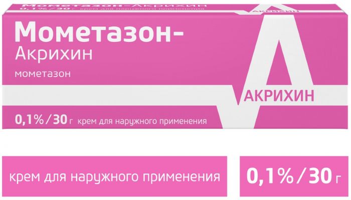 Мометазон-акрихин крем для наружнприм-я 01% 30г туба 1 шт