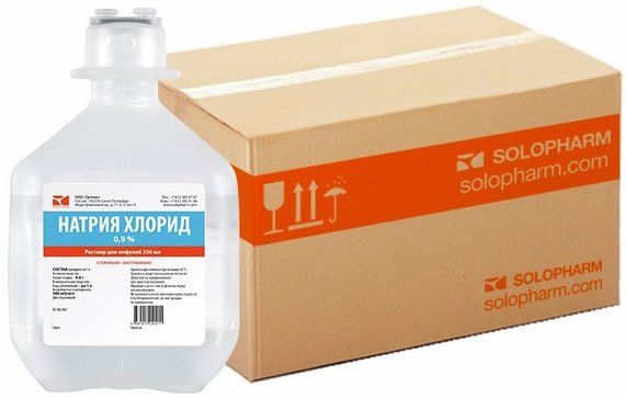 Натрия хлорид-солофарм раствор для инф 09% 250мл фл 20 шт Натрия хлорид-солофарм раствор для инф 09% 250мл фл 20 шт