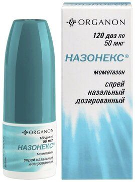 Назонекс спрей назал дозированный 50мкг/доза 18г 120доз фл с дозустр-вом и колпачком