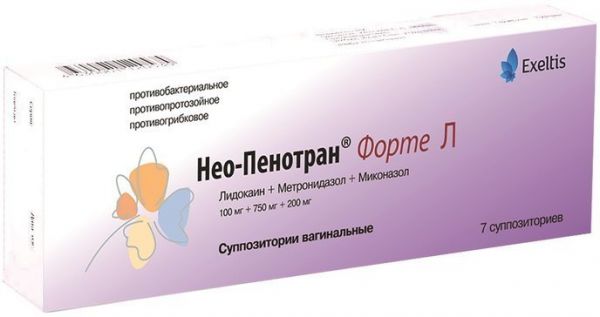 Нео-пенотран форте л суппозитории вагин 7 шт Нео-пенотран форте л суппозитории вагин 7 шт