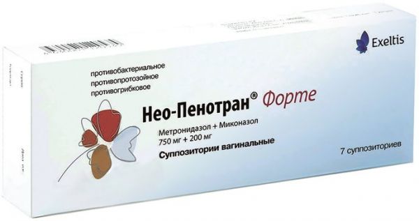 Нео-пенотран форте суппозитории вагин 7 шт Нео-пенотран форте суппозитории вагин 7 шт