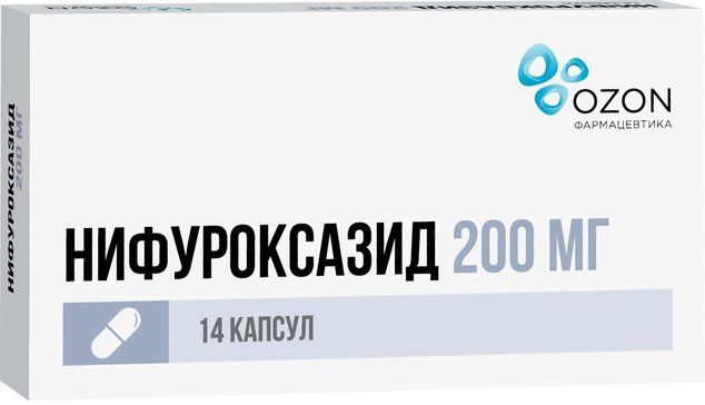 Нифуроксазид капс 200 мг 14 шт