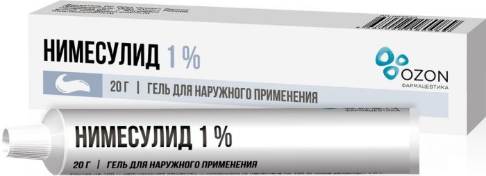 Нимесулид гель для наружнприм-я 1% 20г озон