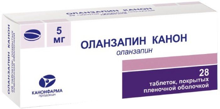 Оланзапин канон таб п/об пленочной 5мг 28 шт