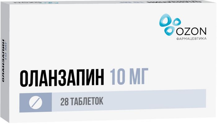 Оланзапин таб п/об пленочной 10мг 28 шт озон