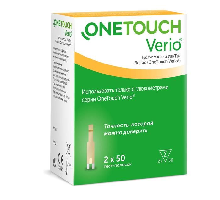 One Touch VERIO тест-полоски 100шт