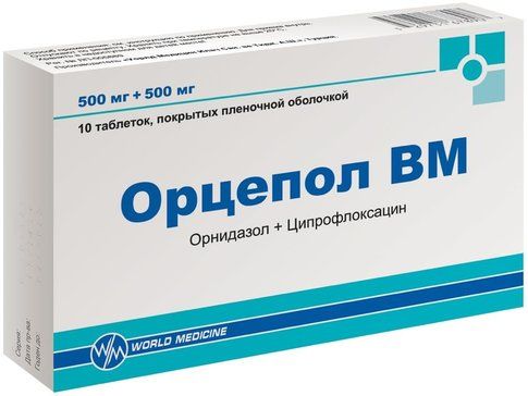 Орцепол ВМ таб 500 мг+500 мг 10 шт