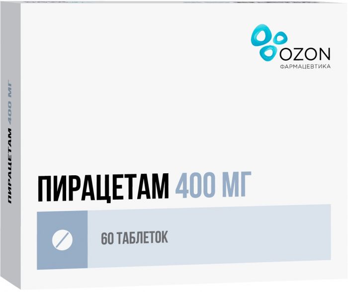 Пирацетам таб п/об пленочной 400мг 60 шт озон