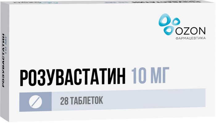 Розувастатин таб п/об пленочной 10мг 28 шт озон