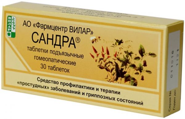 Сандра таб гомеопатические 30 шт Сандра таб гомеопатические 30 шт