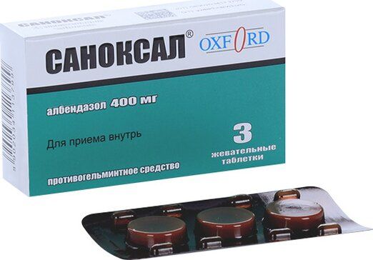 Саноксал таб жев 400мг 3 шт Саноксал таб жев 400мг 3 шт