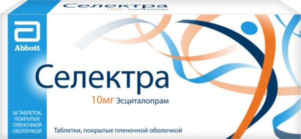 Селектра таб п/об пленочной 10мг 56 шт Селектра таб п/об пленочной 10мг 56 шт