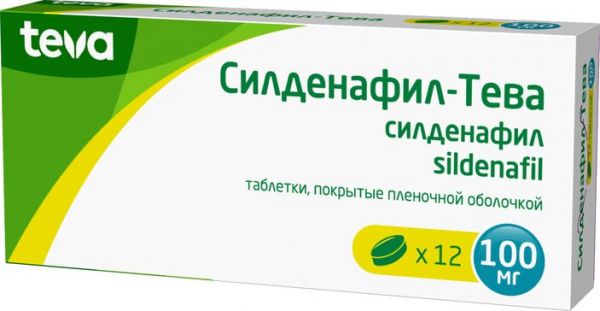 Силденафил-Тева таб 100 мг 12 шт Силденафил-Тева таб 100 мг 12 шт
