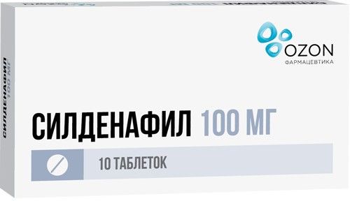 Силденафил таб п/об пленочной 100мг 10 шт озон