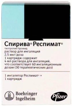 Спирива респимат раствор для инг 25мкг/доза 4мл 1 шт картридж с ингалятором респимат