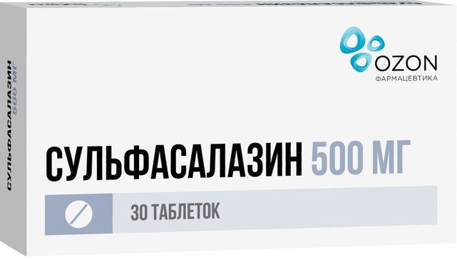 Сульфасалазин таб 500 мг 30 шт