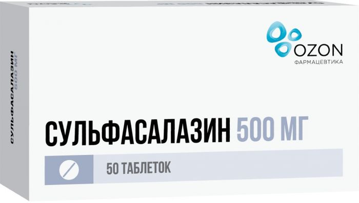 Сульфасалазин таб п/об пленочной 500мг 50 шт озон