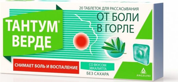 Тантум Верде таб со вкусом эвкалипта 20 шт