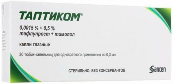 Таптиком капли гл 00015%+05% 03мл тюб-кап 30 шт