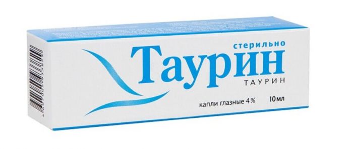 Таурин капли глазные 4% 10 мл