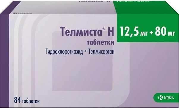 Телмиста н таб 125мг+80мг 84 шт