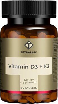 TETRALAB Витамин D3 + К2 таб 60 шт