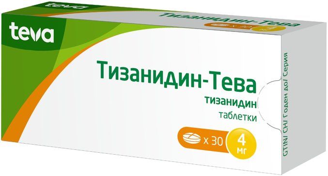 Тизанидин-Тева таб 4мг 30 шт