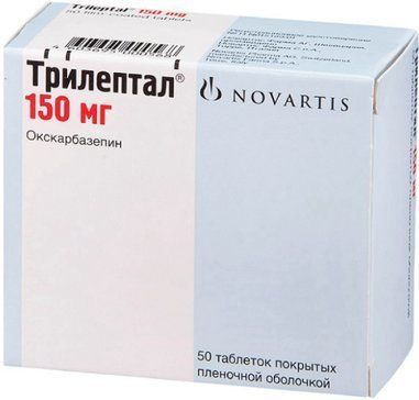 Трилептал таб п/об пленочной 150мг 50 шт Трилептал таб п/об пленочной 150мг 50 шт