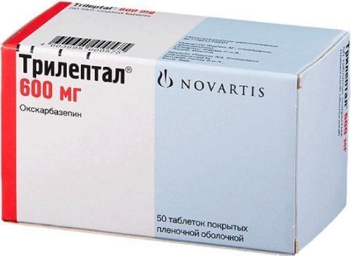 Трилептал таб п/об пленочной 600мг 50 шт Трилептал таб п/об пленочной 600мг 50 шт