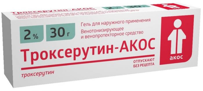 Троксерутин-АКОС гель 2 % 30 г