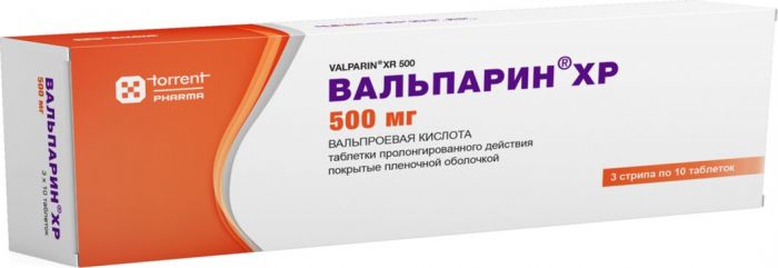 Вальпарин хр таб п/об пленочной пролонг 500мг 30 шт